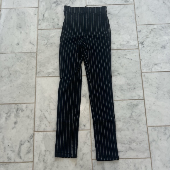 Garage Pants - Garage Black and White Striped Skinny Pants. Runs super small.